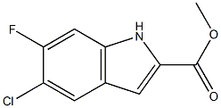 5-氯-6-氟-1H-吲哚-2-羧酸甲酯 结构式