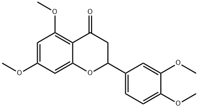 3',4',5,7-四甲氧基黄烷酮 结构式