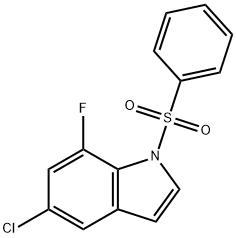 5-chloro-7-fluoro-1-(phenylsulfonyl)-1H-indole 结构式