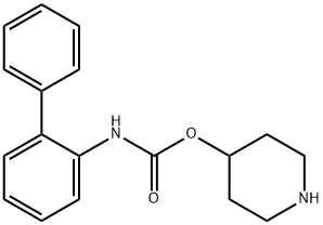 哌啶-4-基 [1,1-联苯]-2-氨基甲酸酯 结构式