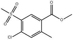 甲基 4-氯-2-甲基-5-(甲磺酰)苯酸盐 结构式