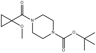 tert-butyl 4-(1-methoxycyclopropanecarbonyl)piperazine-1-carboxylate 结构式