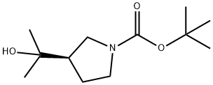 (R)-tert-Butyl 3-(2-hydroxypropan-2-yl)pyrrolidine-1-carboxylate 结构式