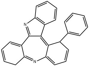 苯并[B]吲哚并[2,3-D] [1]苯并ZE庚因,5,10-二氢-5-苯基 结构式