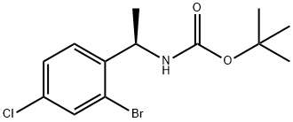 (R)-1-(2-溴-4-氯苯基)乙基氨基甲酸叔丁酯 结构式