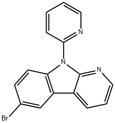 9H-Pyrido[2,3-b]indole, 6-bromo-9-(2-pyridinyl)- 结构式