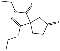 3-氧代环戊烷-1,1-二羧酸二乙酯 结构式