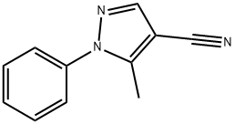5-methyl-1-phenyl-1H-pyrazole-4-carbonitrile 结构式