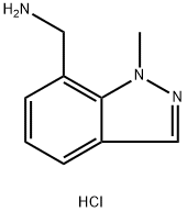 (1-methyl-1H-indazol-7-yl)methanamine hydrochloride 结构式