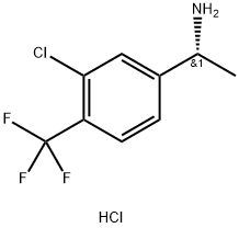 (R)-1-(3-氯-4-(三氟甲基)苯基)乙胺盐酸盐 结构式