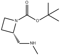 tert-butyl (2S)-2-(methylaminomethyl)azetidine-1-carboxylate 结构式