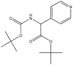 tert-butyl 2-((tert-butoxycarbonyl)amino)-2-(pyridin-4-yl)acetate 结构式