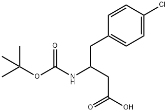 3-(BOC-氨基)-4-(4-氯苯基)丁酸 结构式