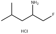 1-氟-4-甲基-2-戊胺盐酸盐 结构式