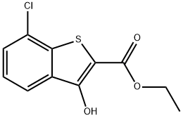 7-氯-3-羟基-苯并[B]噻吩-2-羧酸乙酯 结构式