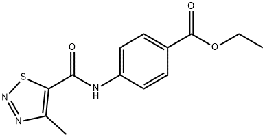 ethyl 4-{[(4-methyl-1,2,3-thiadiazol-5-yl)carbonyl]amino}benzoate 结构式