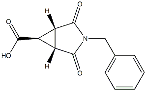 (1R,5S,6r)-3-benzyl-2,4-dioxo-3-azabicyclo[3.1.0]hexane-6-carboxylicacid 结构式