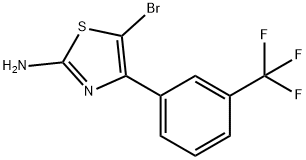 5-Bromo-4-(3-(trifluoromethyl)phenyl)thiazol-2-amine 结构式