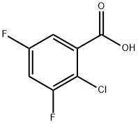 2-氯-3,5-二氟苯甲酸 结构式