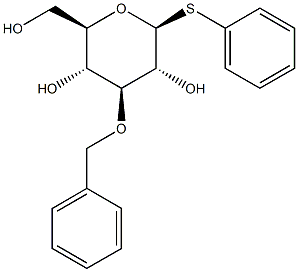 苯基 3-O-(苯基甲基)-1-硫代-BETA-D-吡喃葡萄糖苷 结构式