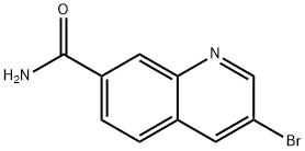 3-溴喹啉-7-甲酰胺 结构式
