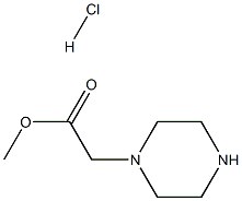 Piperazin-1-yl-acetic acid methyl ester hydrochloride 结构式