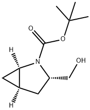 tert-butyl (3S)-3-(hydroxymethyl)-2-azabicyclo[3.1.0]hexane-2-carboxylate 结构式