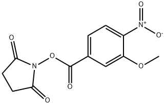 3-甲氧基-4-硝基苯甲酸-N-琥珀酰亚胺酯 结构式