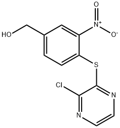 (4-((3-氯吡嗪-2-基)硫代)-3-硝基苯基)甲醇 结构式