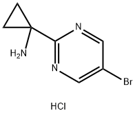 1-(5-BROMOPYRIMIDIN-2-YL)CYCLOPROPAN-1-AMINE HYDROCHLORIDE 结构式