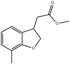 7-甲基-2,3-二氢苯并呋喃-3-乙酸甲酯 结构式