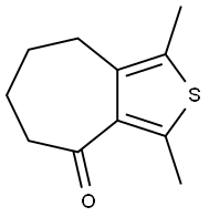 1,3-二甲基-5,6,7,8-四氢-4H-环庚三烯并[C]噻吩-4-酮 结构式