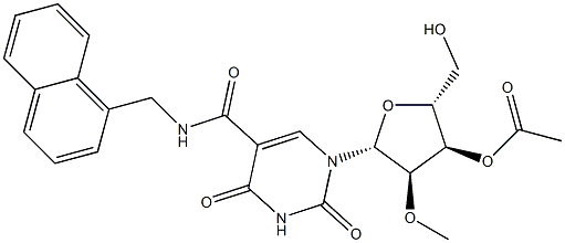 5-Naphthyl--methylaminocarbony-3'-O-acetyl-2'-O-methyluridine 结构式
