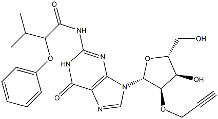 N2-(Isopropylphenoxyacetyl)-2'-O-propargylguanosine 结构式