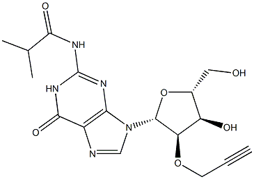 N2-iso-Butyroyl-2'-O-propargylguanosine 结构式