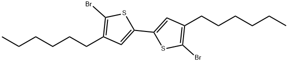 5,5'-二溴-4,4'-二己基-2,2'-并噻吩 结构式