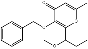 3-(苄氧基)-2-(1-甲氧基丙基)-6-甲基-4H-吡喃-4-酮 结构式