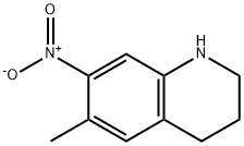 1,2,3,4-tetrahydro-6-methyl-7-nitroquinoline 结构式