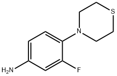 3-氟-4-硫代吗啉代苯胺 结构式