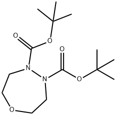 1,4,5-噁二氮杂环庚烷-4,5-二羧酸二叔丁酯 结构式