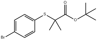 2-((4-溴苯基)硫代)-2-甲基丙酸叔丁酯 结构式