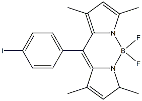 8-(4-碘苯基)-1,3,5,7-四甲基-氟硼二吡咯 结构式