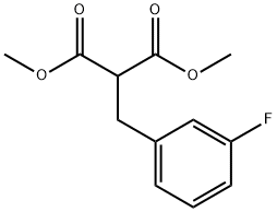 dimethyl 2-(3-fluorobenzyl)malonate 结构式