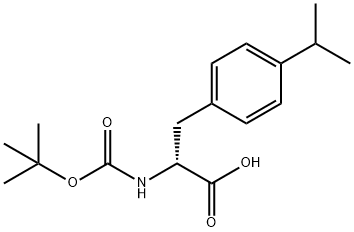 (R)-2-((叔丁氧基羰基)氨基)-3-(4-异丙基苯基)丙酸 结构式