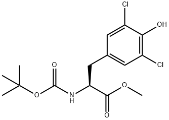 (S)-methyl 2-((tert-butoxycarbonyl)amino)-3-(3,5-dichloro-4-hydroxyphenyl)propanoate 结构式