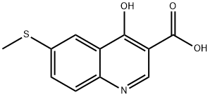 4-hydroxy-6-(methylthio)-3-quinolinecarboxylic acid 结构式