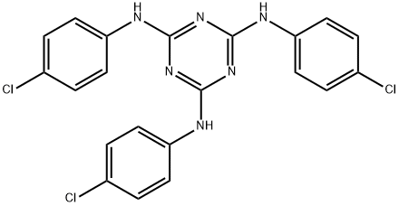N2,N4,N6-tris(4-chlorophenyl)-1,3,5-triazine-2,4,6-triamine 结构式
