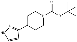 TERT-BUTYL 4-(1H-PYRAZOL-3-YL)PIPERIDINE-1-CARBOXYLATE 结构式