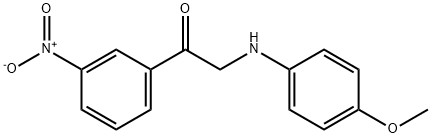 2-((4-Methoxyphenyl)amino)-1-(3-nitrophenyl)ethanone 结构式