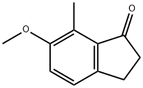 6-甲氧基-7-甲基-2,3-二氢-1H-茚-1-酮 结构式